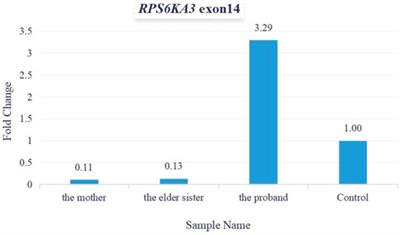 Case Report: Chinese female patients with a heterozygous pathogenic RPS6KA3 gene variant c.898C>T and distal 22q11.2 microdeletion